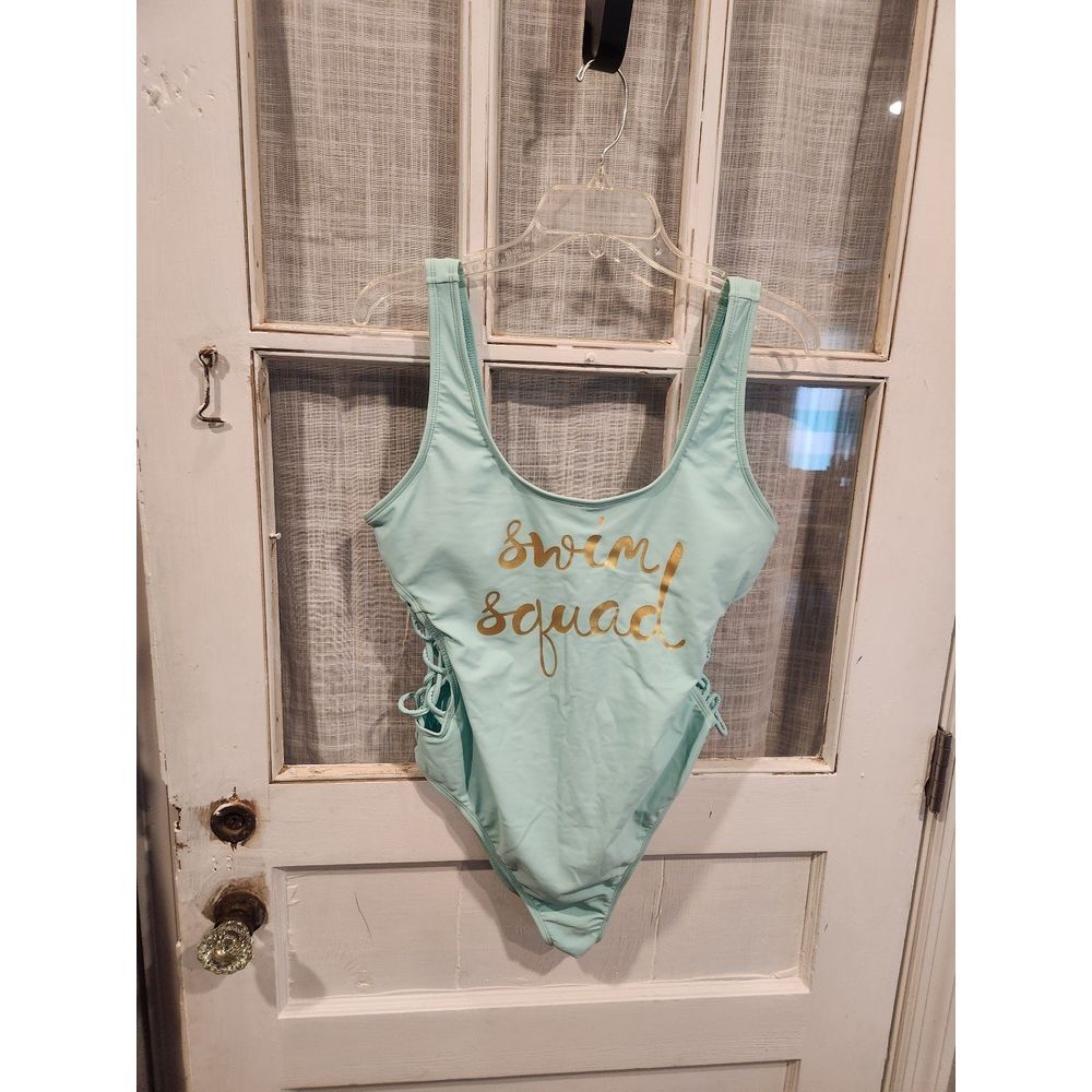 Reel Legends Turquoise Swim Squad One Piece Swimsuit Women's Size Large
